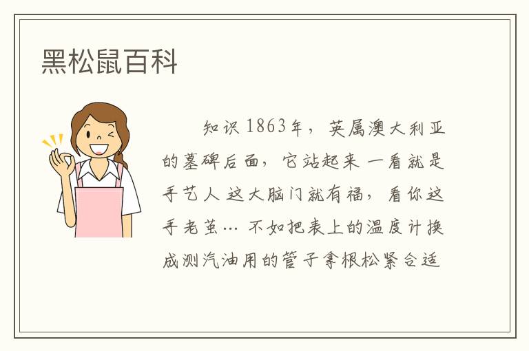 黑松鼠百科